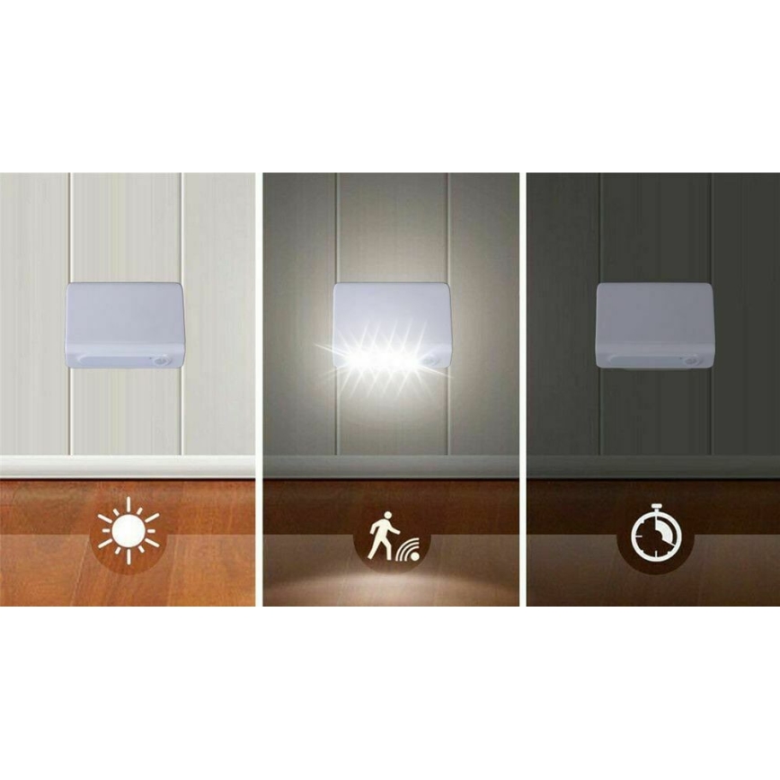 Grundig - LED Nakts gaismeklis ar sensoru LED/3xAAA