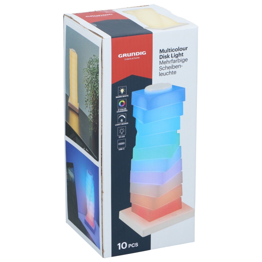 Grundig - LED RGB Skārienvadāma galda lampa LED/4,5W/5V