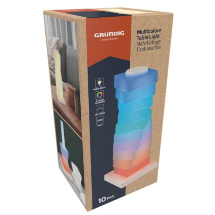 Grundig - LED RGB skārienvadības galda lampa LED/4W/5V