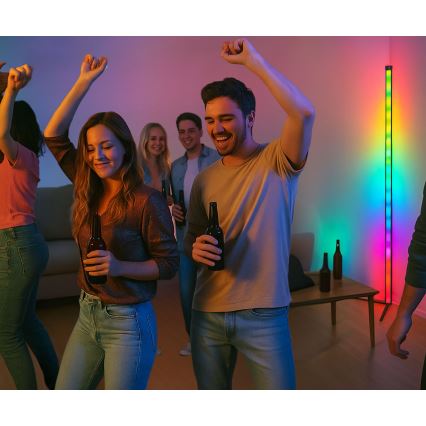 Grundig - LED RGBW aptumšojama grīdas lampa LED/6W/230V + tālvadības pults