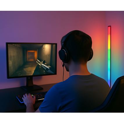 Grundig - LED RGBW aptumšojama grīdas lampa LED/6W/230V + tālvadības pults