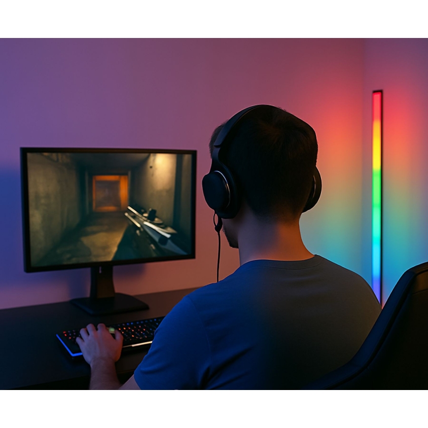 Grundig - LED RGBW aptumšojama grīdas lampa LED/6W/230V + tālvadības pults