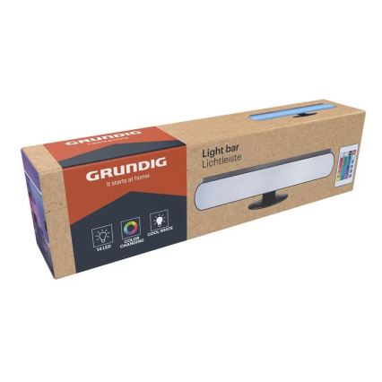 Grundig - LED RGBW regulējama galda lampa LED/0,7W/5V melna + ar tālvadības pulti