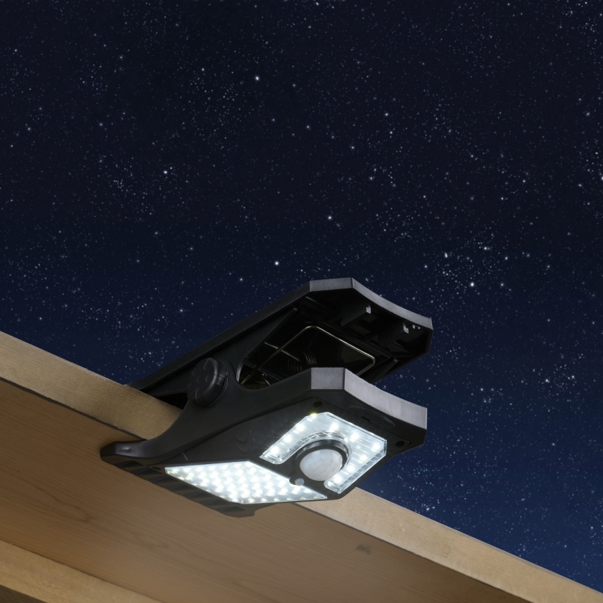 Grundig - LED Saules enerģijas lampa ar sensoru CLIP-ON LED/9W/3,7V IP44
