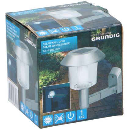 Grundig - LED Saules enerģijas sienas lampa LED/1,2V 600 mAh
