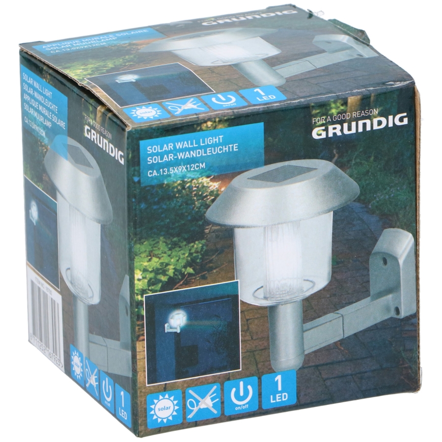 Grundig - LED Saules enerģijas sienas lampa LED/1,2V 600 mAh