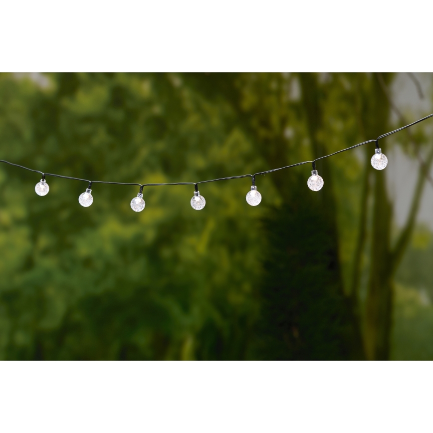 Grundig - LED Saules enerģijas virtene 50xLED/8 funkcijas 6,9m silti balta