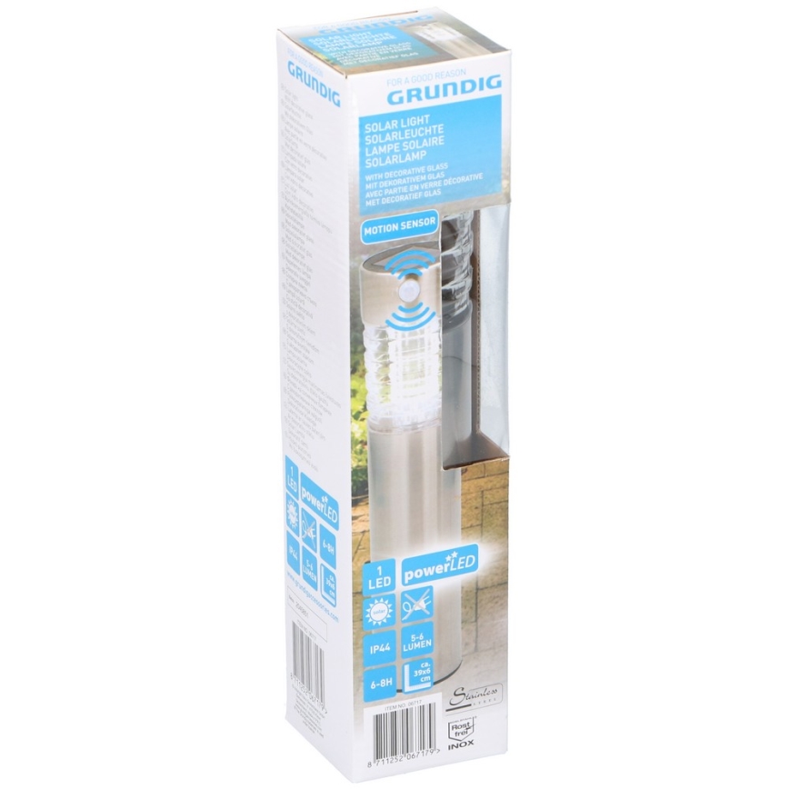 Grundig - LED saules lampa ar kustības un krēslas sensoru LED/1,2V 600 mAh IP44