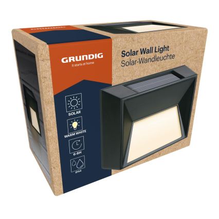 Grundig - LED saules sienas gaismeklis, 3,7 V, 500 mAh, IP44