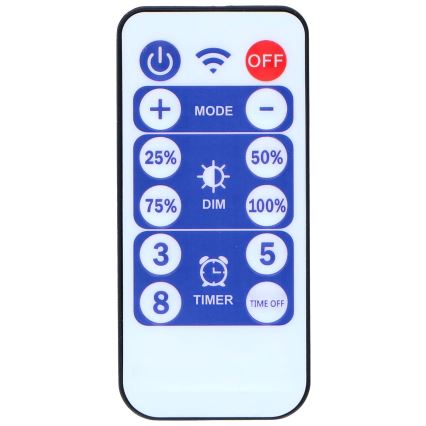 Grundig - LED regulējams saules ķēdes gaismeklis 50xLED/8 funkcijas 9,35m IP44 silti balts 600 mAh + tālvadība