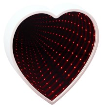 Grundig - LED Spogulis HEART LED/3xAA