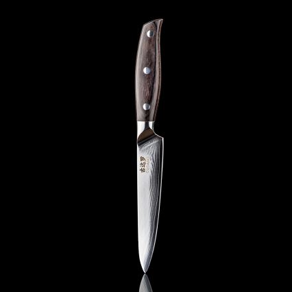 Gudaro - Damaskas tērauda universāls virtuves nazis SHIRO 5, ar 67 slāņu asmeni, garums 12,5 cm
