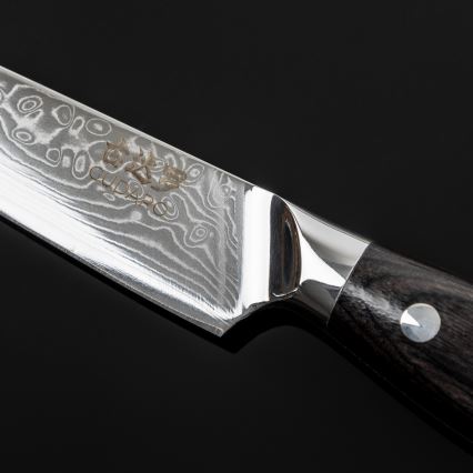Gudaro - Damaskas tērauda universāls virtuves nazis SHIRO 5, ar 67 slāņu asmeni, garums 12,5 cm