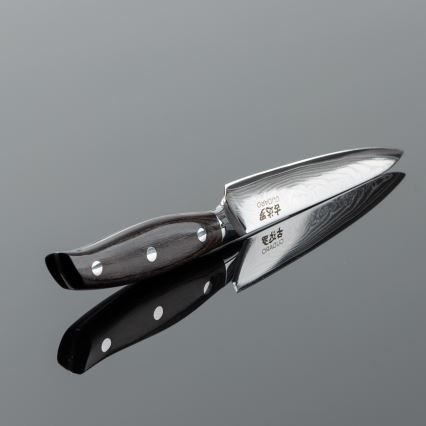 Gudaro - Damaskas tērauda universāls virtuves nazis SHIRO 5, ar 67 slāņu asmeni, garums 12,5 cm
