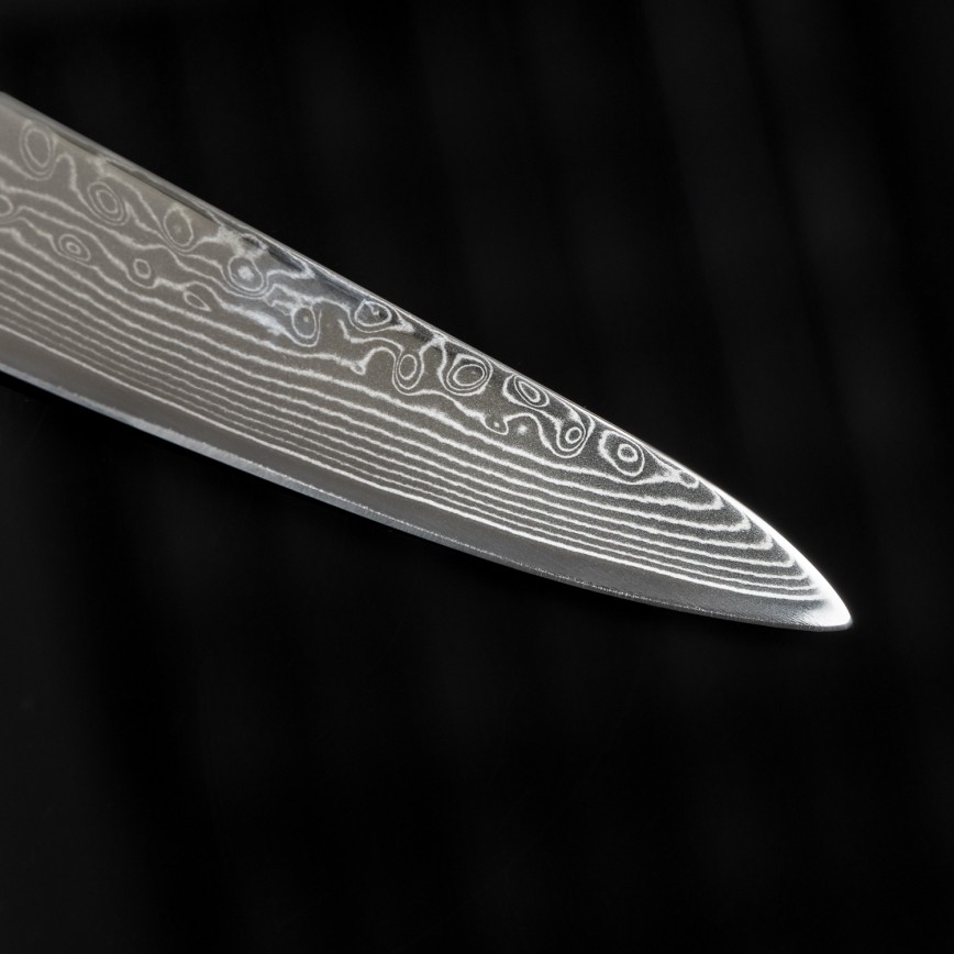 Gudaro - Damaskas tērauda universāls virtuves nazis SHIRO 5, ar 67 slāņu asmeni, garums 12,5 cm