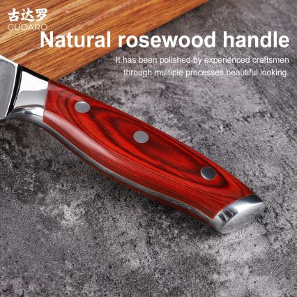 Gudaro - KENSHO 8 damaskas maizes nazis, 67 slāņu tērauda asmens, garums 20 cm