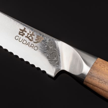 Gudaro - Damaskas maizes nazis TAKUMI 8, 67 slāņu tērauda, 20 cm asmens, valrieksta rokturis