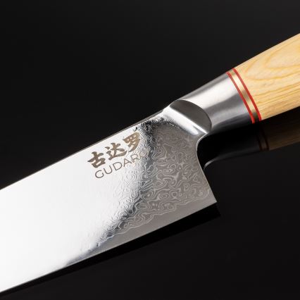 Gudaro - Damaskas šefpavāra nazis HIKARI 8, 67 slāņu tērauda asmens, garums 20 cm