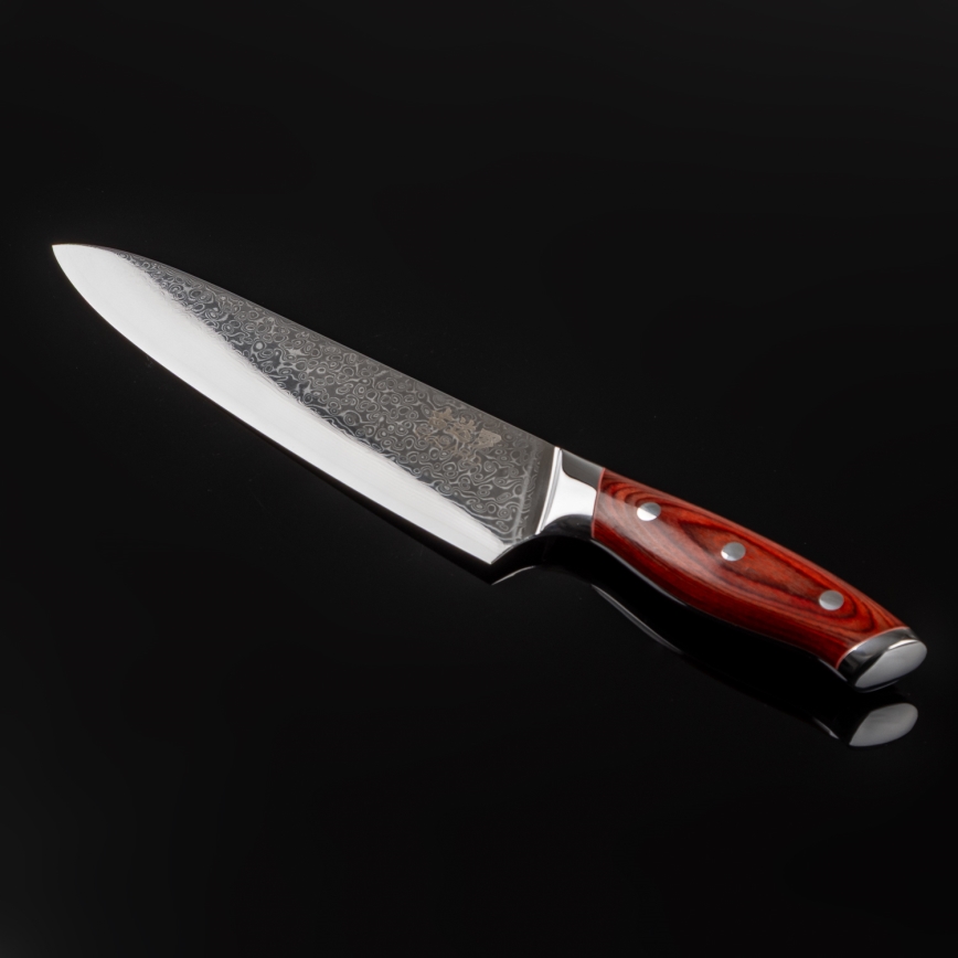 Gudaro - Damaskas šefpavāra nazis KENSHO 8, 67 slāņu tērauds, asmens garums 20 cm