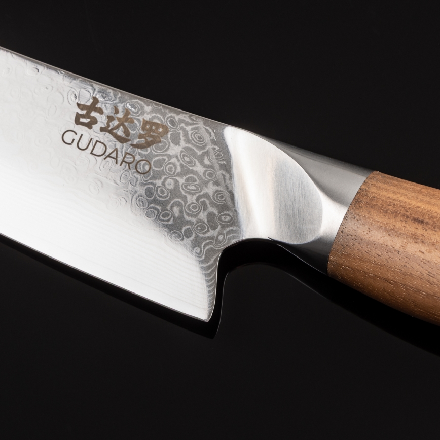 Gudaro - Damaskas tērauda šefpavāra nazis TAKUMI 8, 67 slāņu, garums 20 cm, valrieksts
