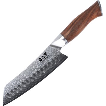 Gudaro - Damaskas tērauda Santoku virtuves nazis TAKUMI 7