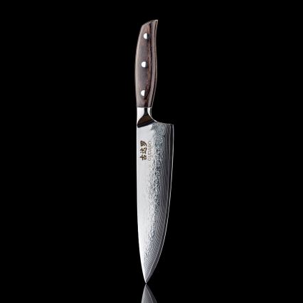 Gudaro - Damaskas tērauda šefpavāra nazis SHIRO 8, 67 slāņu, garums 20 cm
