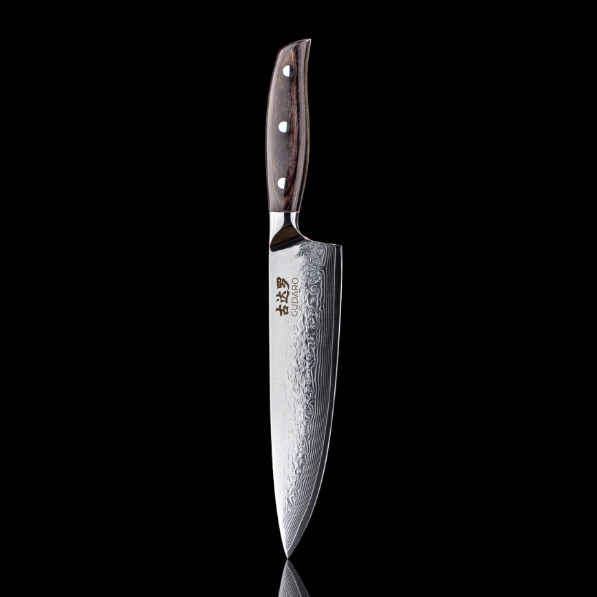 Gudaro - Damaskas tērauda šefpavāra nazis SHIRO 8, 67 slāņu, garums 20 cm