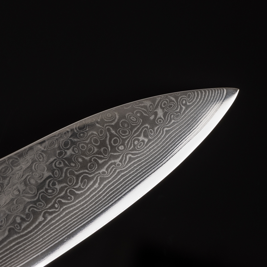 Gudaro - Damaskas tērauda šefpavāra nazis TAKUMI 8, 67 slāņu, 20 cm asmens garums, valrieksta rokturis