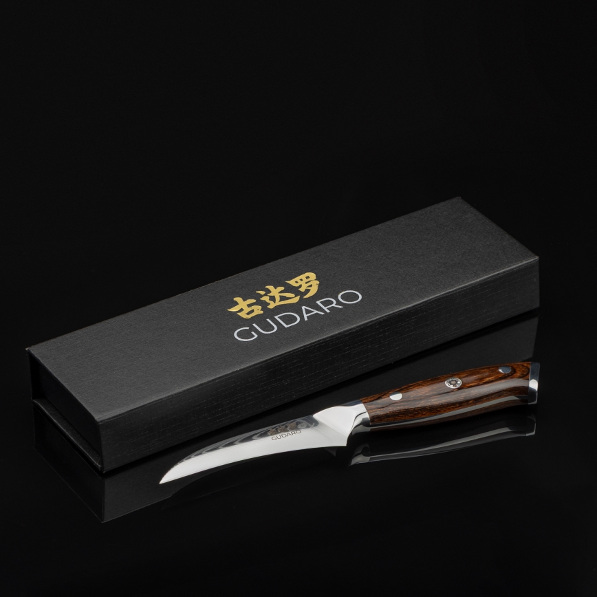 Gudaro -Damaskas virtuves augļu nazis FENG 3,5, 67 slāņu tērauds, garums 9,5cm