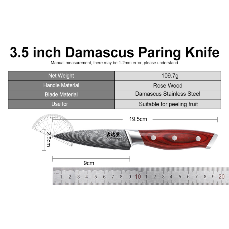 Gudaro - KENSHO 7 gab. virtuves nažu komplekts ar statīvu no akācijas koka