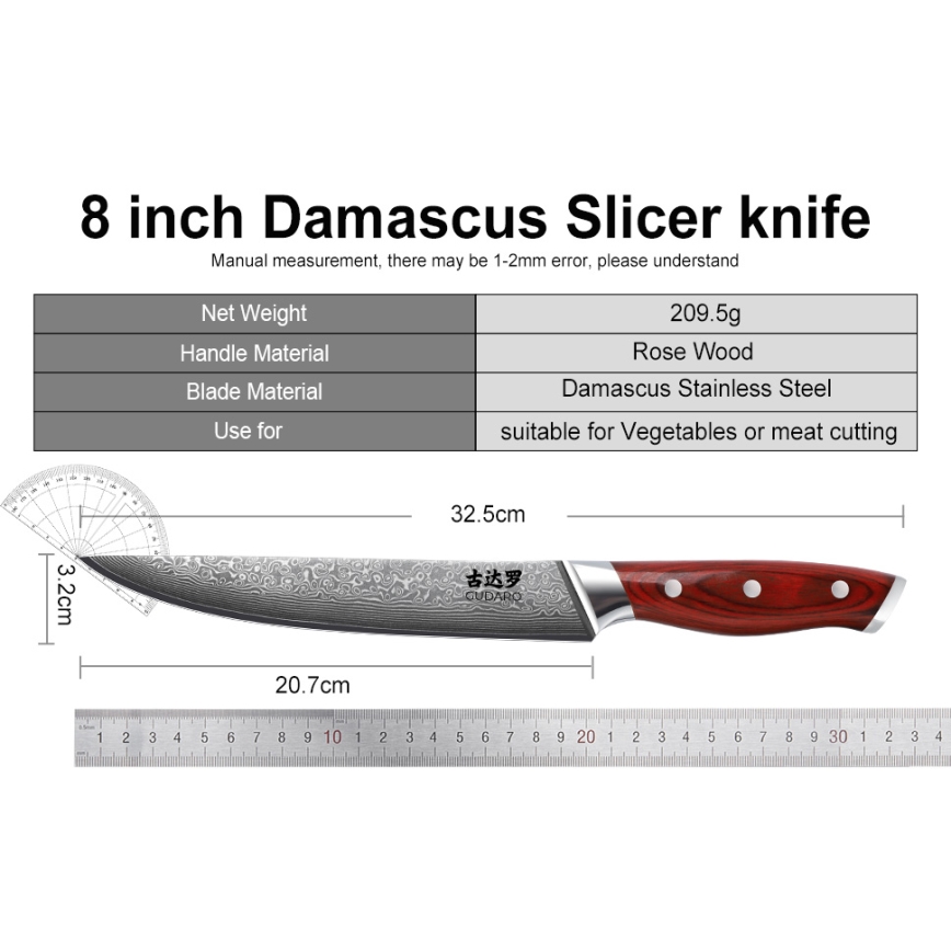 Gudaro - KENSHO 7 gab. virtuves nažu komplekts ar statīvu no akācijas koka