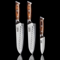 Gudaro - komplekts 2x damaskas Santoku virtuves nazis FENG 7,5, 67 slāņu tērauds, garums 18 cm + 1x BEZMAKSAS damaskas virtuves nazis FENG 3,5, 67 slāņu tērauds, garums 9,5 cm
