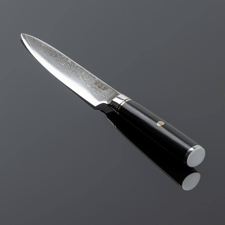Gudaro - Damaskas universāls virtuves nazis AKIRO 5, ar 67 tērauda slāņiem, garums 12,5 cm, melns