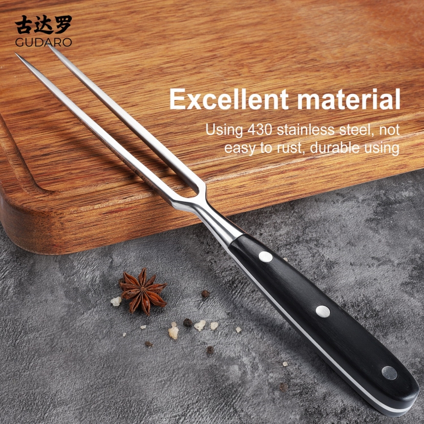 Gudaro - Virtuves dakša MIYABI melna/pakka