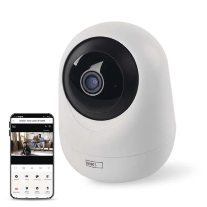 Gudrā iekštelpu rotējošā kamera ar kustības sensoru GoSmart 5V Wi-Fi Tuya balta