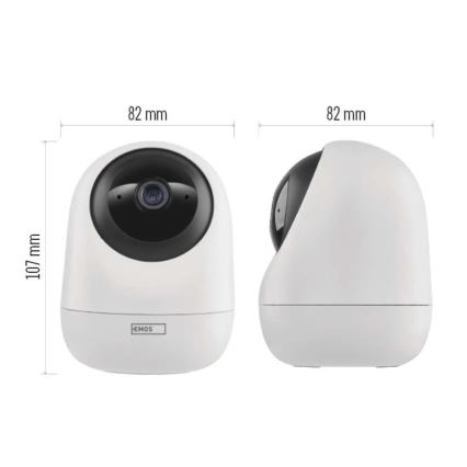Gudrā iekštelpu rotējošā kamera ar kustības sensoru GoSmart 5V Wi-Fi Tuya balta