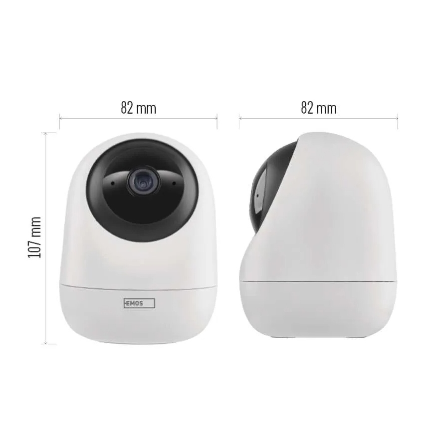 Gudrā iekštelpu rotējošā kamera ar kustības sensoru GoSmart 5V Wi-Fi Tuya balta