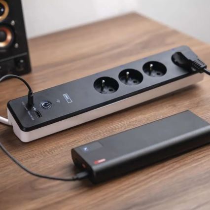 Gudrs pagarinātājs ar slēdzi GoSmart 4Z + 1xUSB-A + 1xUSB-C 2 m Wi-Fi Tuya