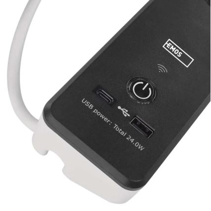 Gudrs pagarinātājs ar slēdzi GoSmart 4Z + 1xUSB-A + 1xUSB-C 2 m Wi-Fi Tuya