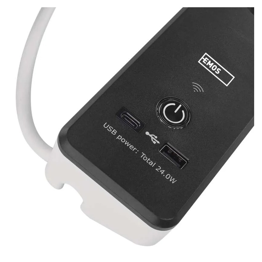 Gudrs pagarinātājs ar slēdzi GoSmart 4Z + 1xUSB-A + 1xUSB-C 2 m Wi-Fi Tuya