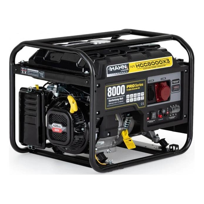 Hahn & Sohn 9177 - Benzīna elektroģenerators HGG 8000 X3 6500W