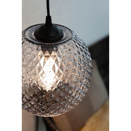 Halo Design 718443 - Pakaramā lampa uz kabeļa NOBB 1xE27/40W/230V Ø 22 cm dūmota pelēka