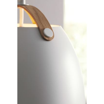 Halo Design 734870 - Pakaramais lustrs uz vada OSLO 1xE27/40W/230V pr. 40 cm balts/ozols