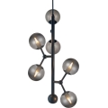 Halo Design 738854 - Piekaramā lustra uz vada ATOM 6xG9/28W/230V Ø 30 cm melna/dūmakaina melna