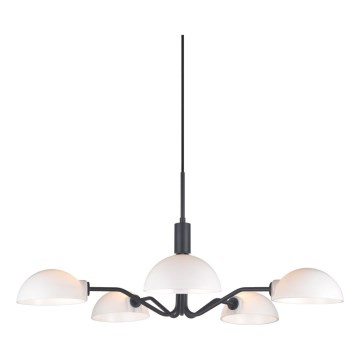 Halo Design 740369 - Piekaramā lustra uz kabeļa KJOBENHAVN 5xG9/28W/230V, diametrs 50 cm, melna