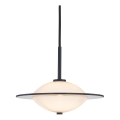 Halo Design 743582 - Karājoša lampa uz kabeļa ORBIT 1xG9/7W/230V Ø 24 cm balta/melna/dūmakaini pelēka