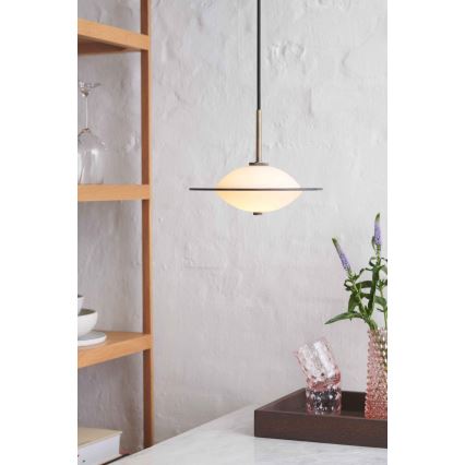 Halo Design 743599 - Karājoša lustra uz kabeļa ORBIT 1xG9/7W/230V Ø 24 cm balta/bronzas/dūmakaina pelēka