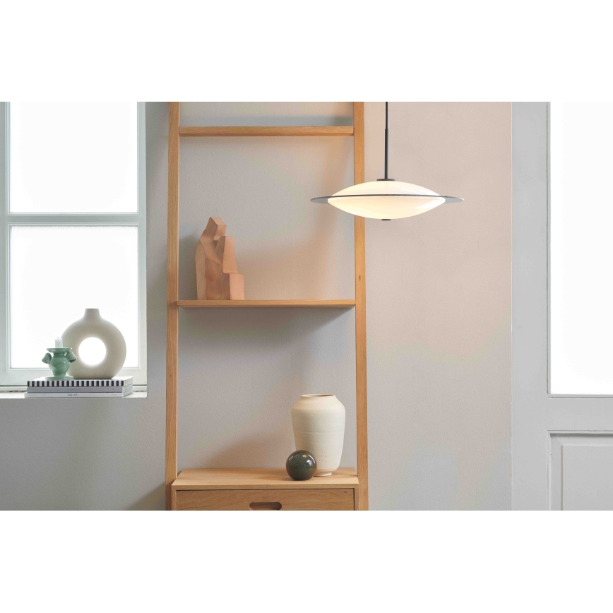 Halo Design 743629 - Pakaramā lampa ORBIT uz vada, 3x G9, 7 W, 230 V, Ø 40 cm, balta/misiņa/dūmakaini pelēka