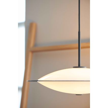 Halo Design 743629 - Pakaramā lampa ORBIT uz vada, 3x G9, 7 W, 230 V, Ø 40 cm, balta/misiņa/dūmakaini pelēka