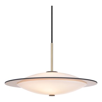 Halo Design 743629 - Pakaramā lampa ORBIT uz vada, 3x G9, 7 W, 230 V, Ø 40 cm, balta/misiņa/dūmakaini pelēka